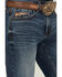 Image #2 - RANK 45® Men's Yuma Medium Wash Slim Bootcut Stretch Denim Performance Jeans, Blue, hi-res