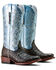 Image #2 - Ariat Women's Futurity Silk Exotic Caiman Western Boots - Square Toe, Blue, hi-res