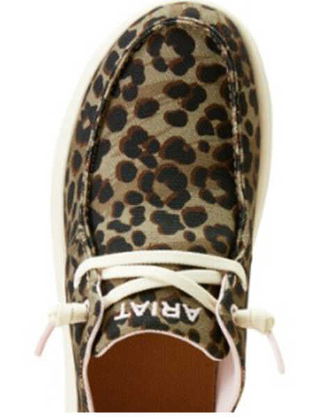 Image #4 - Ariat Women's Hilo Leopard Print Casual Shoes - Moc Toe , Green, hi-res