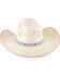 Image #3 - Charlie 1 Horse Girls' Gracie Straw Cowboy Hat, Natural, hi-res