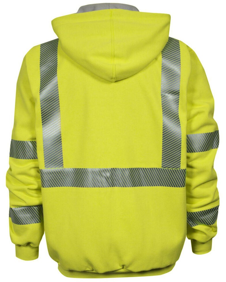 National Safety Apparel Men's 2X3X FR Vizable HiVis Waffle Weave Zip