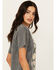 Image #2 - Youth in Revolt Women's Jackson Hideout Skeleton Short Sleeve Graphic T-Shirt, Charcoal, hi-res
