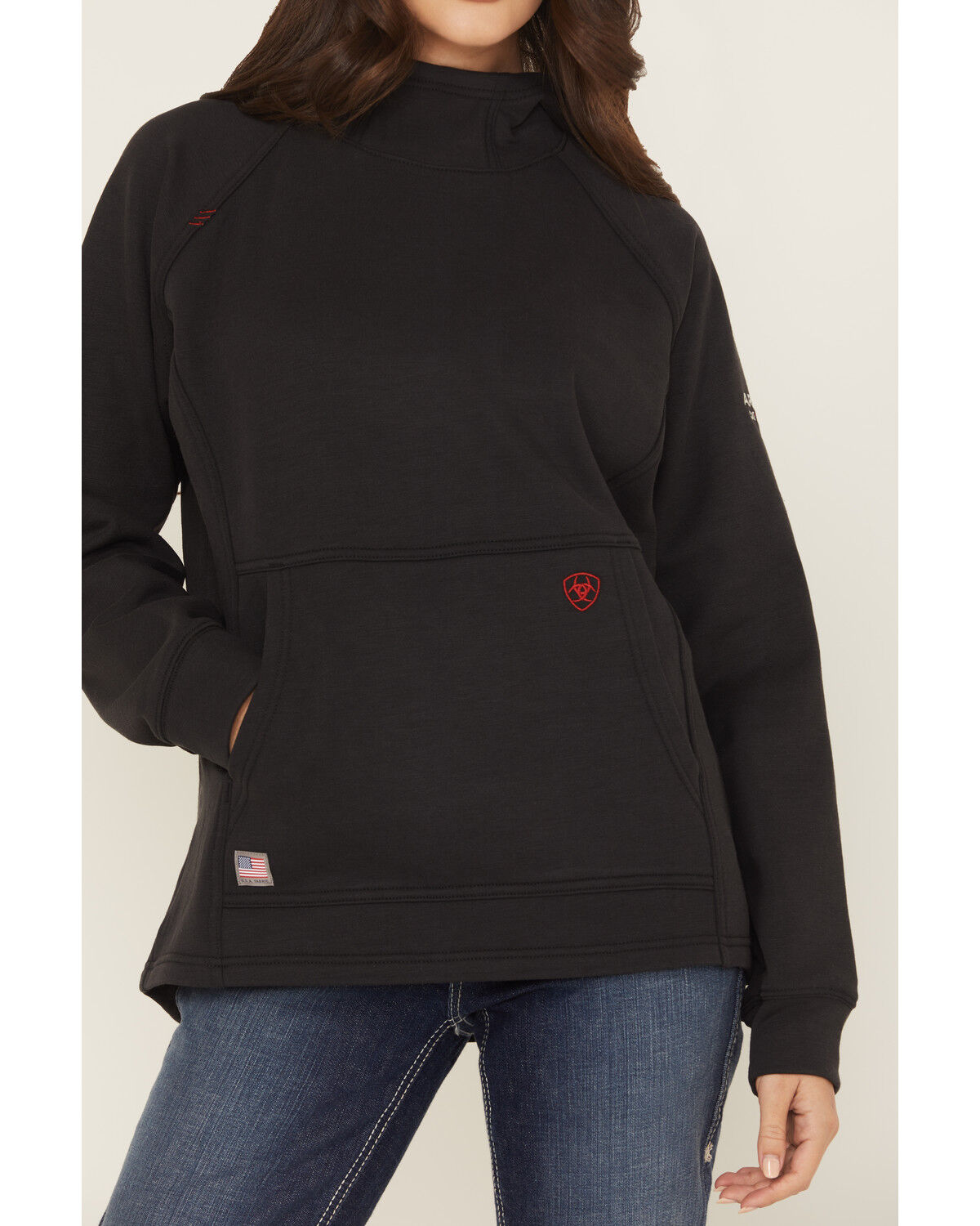 Image #3 - Ariat Women's FR Primo Fleece 2.0 Work Hoodie, Black, hi-res