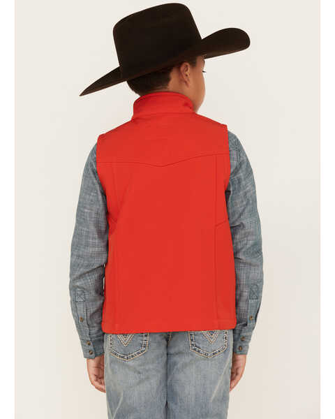 Image #4 - Cody James Toddler Boys' Embroidered Zip Front Softshell Vest, Orange, hi-res