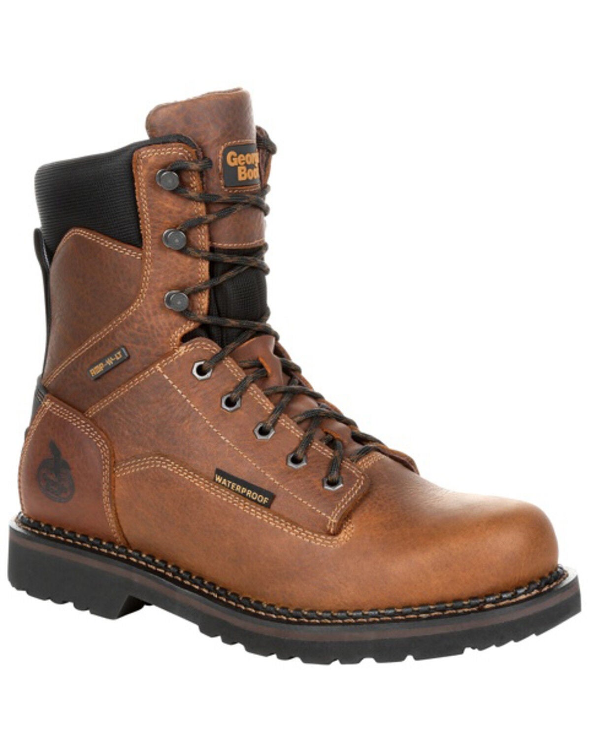 Georgia Boot Men's Giant Revamp Waterproof Work Boots - Soft Toe, Brown, hi-res