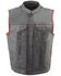 Image #1 - Milwaukee Leather Men's Old Glory Laced Arm Hole Concealed Carry Leather Vest - 3X, Black, hi-res