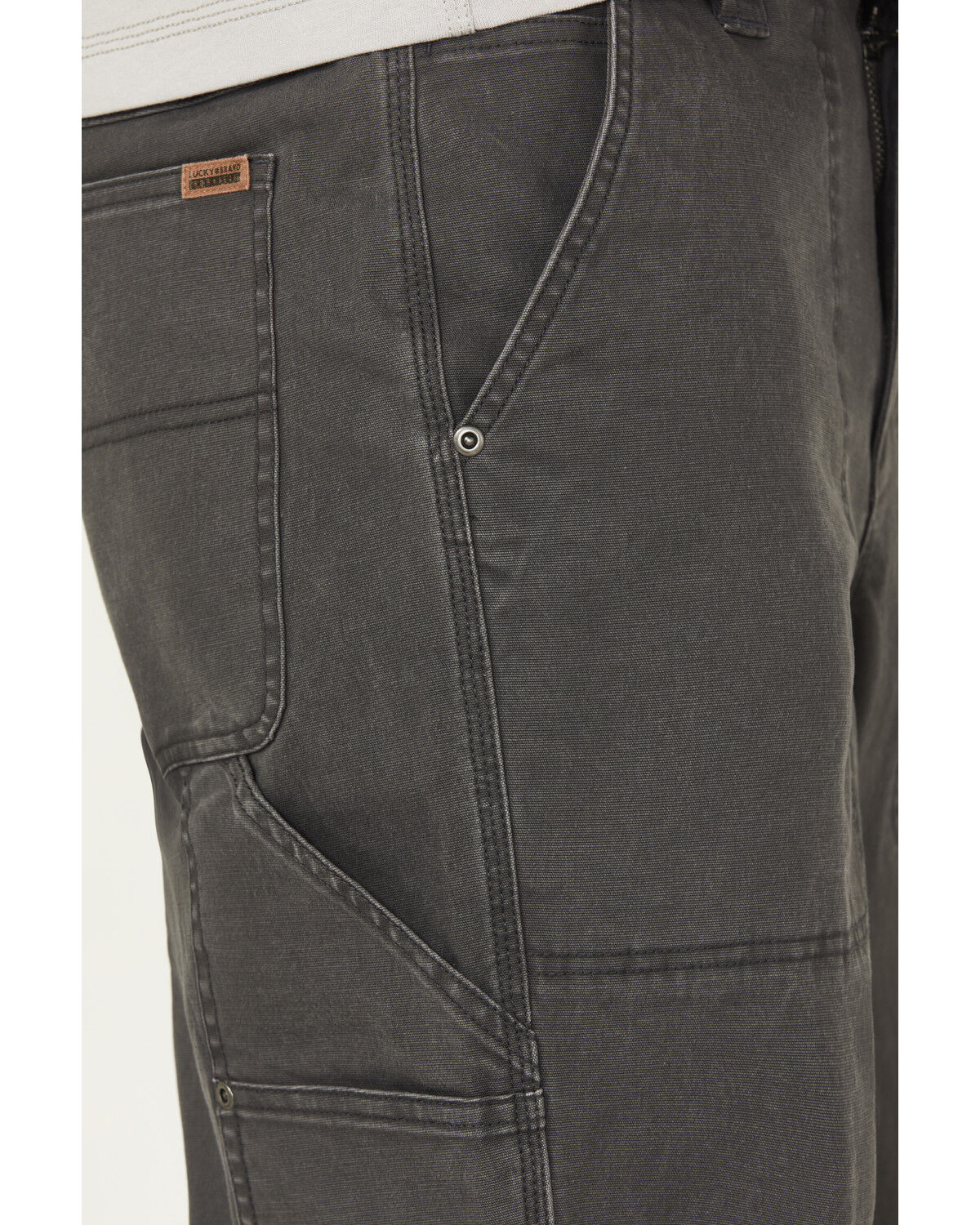 Image #2 - Lucky Brand Workwear Men's Broken Canvas Painter Pants, Charcoal, hi-res