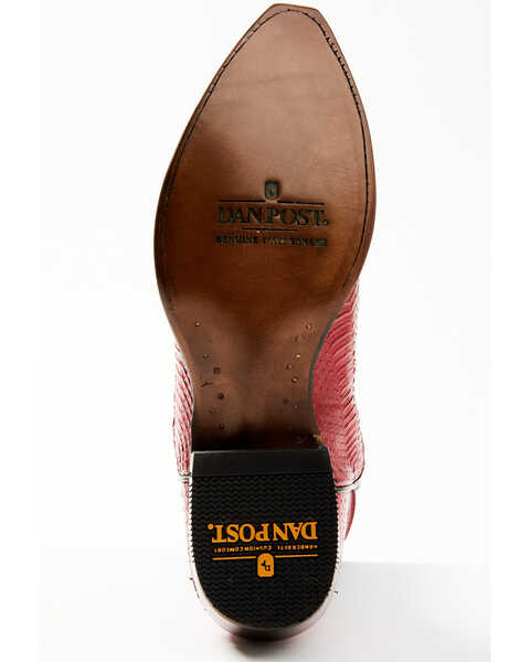 Dan Post Men's Red Water Exotic Snake Western Boots - Snip Toe, , hi-res
