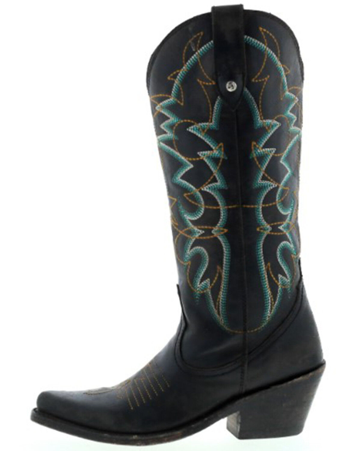 Image #3 - Botas Caborca for Liberty Black Women's Amelia Star Stitched Western Boots - Snip Toe, Black, hi-res