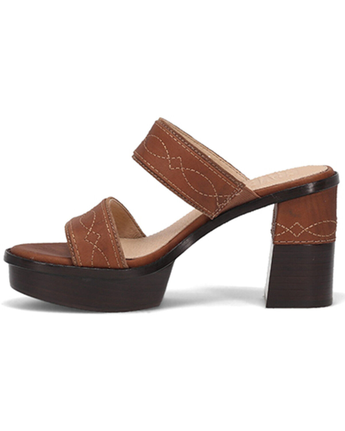Image #3 - Frye Women's Pipa Woodstock 2 Band Platform Sandal, Tan, hi-res