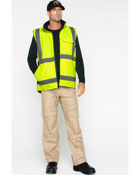 Image #6 - Hawx Men's Reversible Reflective Work Vest, Yellow, hi-res