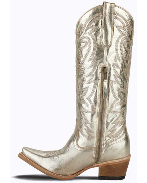Image #3 - Lane Women's Smokeshow Metallic Tall Western Boots - Snip Toe, Gold, hi-res