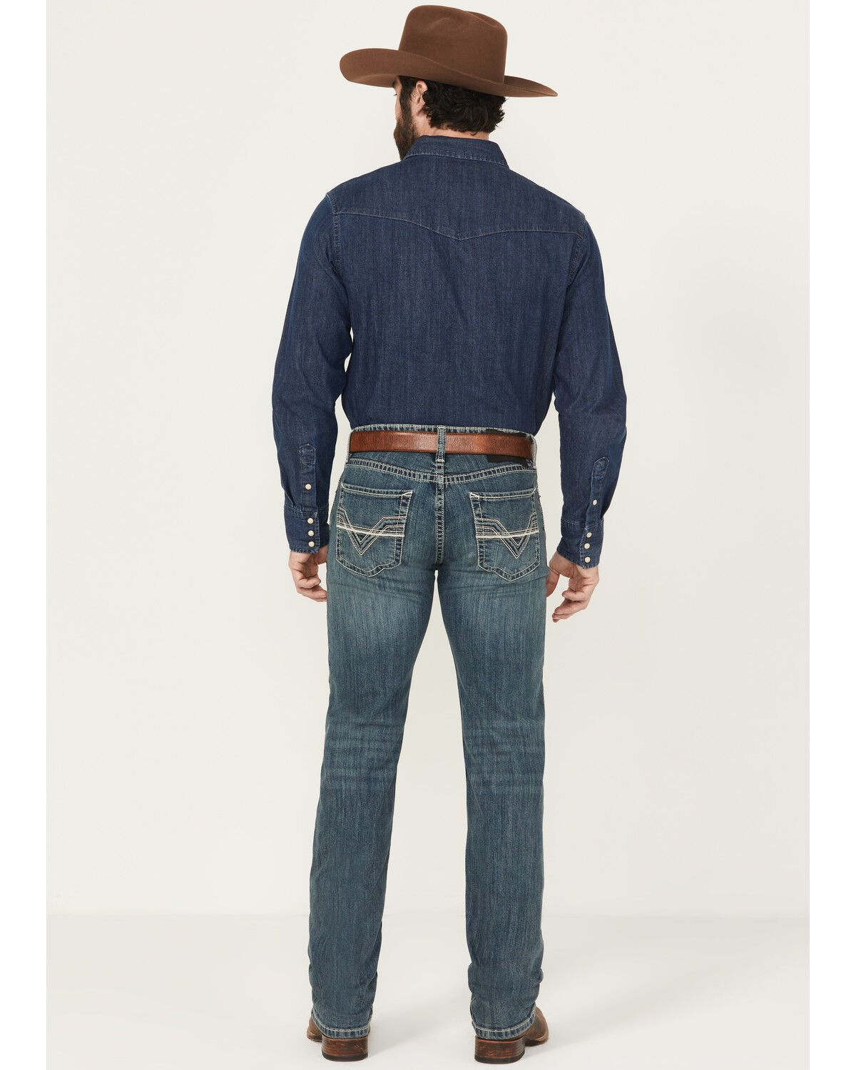 Image #3 - Rock & Roll Denim Men's Revolver Medium Wash Slim Straight Reflex Denim Jeans, Medium Wash, hi-res