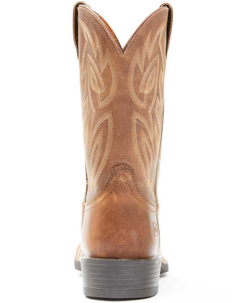 Image #5 - Justin Men's Dusky Brown Canter Cowhide Leather Western Boots - Broad Square Toe , Brown, hi-res