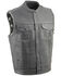 Image #1 - Milwaukee Leather Men's Old Glory Laced Arm Hole Concealed Carry Leather Vest - 5X, Black, hi-res