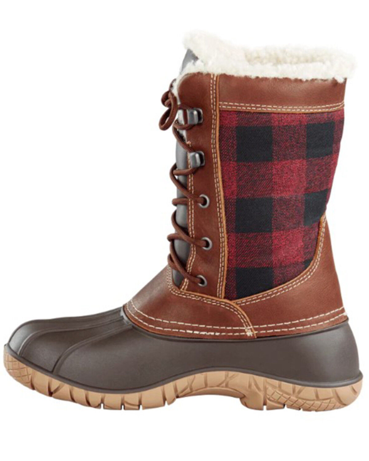 Image #3 - Baffin Women's Jasper Lace-Up Work Boots, Black/red, hi-res