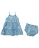 Image #2 - Wrangler Infant Girls' Bandana Print Denim Dress Set - 2 Piece, Blue, hi-res