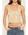 Image #3 - Shyanne Women's Reyna Paisley Print Corset Top, Taupe, hi-res