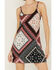 Image #3 - Shyanne Women's Patchwork Printed Sleeveless Mini Slip Dress, Indigo, hi-res