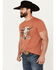 Rock & Roll Denim Men's Scenic Skull Short Sleeve Graphic T-Shirt, Rust Copper, hi-res