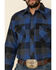 Image #4 - Resistol Men's Montreal Large Plaid Long Sleeve Western Shirt, Blue, hi-res