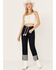 Image #1 - Ariat Women's Ultra Jazmine High Rise Straight Crop Jean, Dark Wash, hi-res