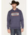 Image #1 - Wrangler Men's Logo Tag Hooded Sweatshirt, Indigo, hi-res