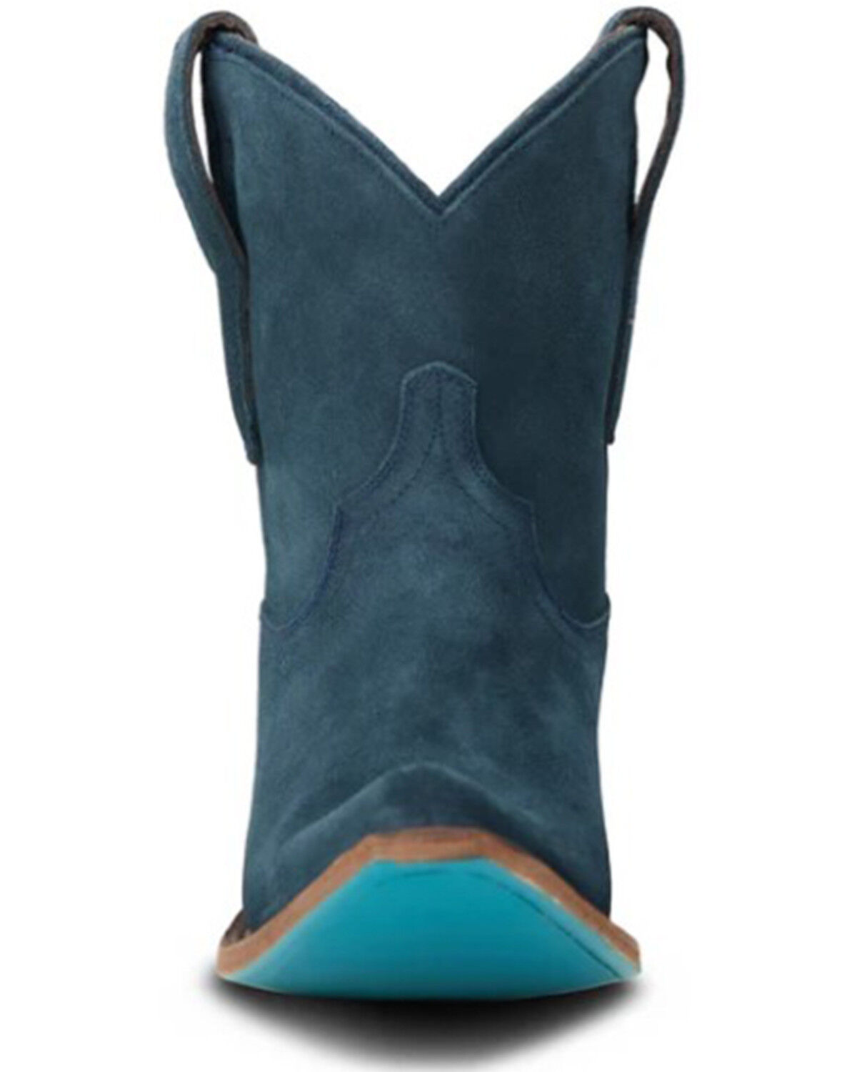 Image #4 - Lane Women's Emma Jane Suede Western Booties - Snip Toe, Navy, hi-res