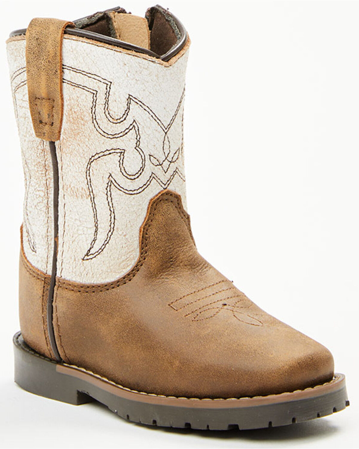 Image #1 - Cody James Toddler Boys' Little Luke Western Boots - Square Toe, Brown, hi-res