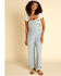 Billabong x Wrangler Women's Well Suited Striped Overalls, Blue, hi-res