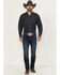 Image #1 - Ariat Men's M8 Dark Wash Modern Slim Straight Stretch Denim Jeans, Dark Wash, hi-res
