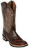 Ferrini Men's Maverick Western Boots - Broad Square Toe, Chocolate, hi-res