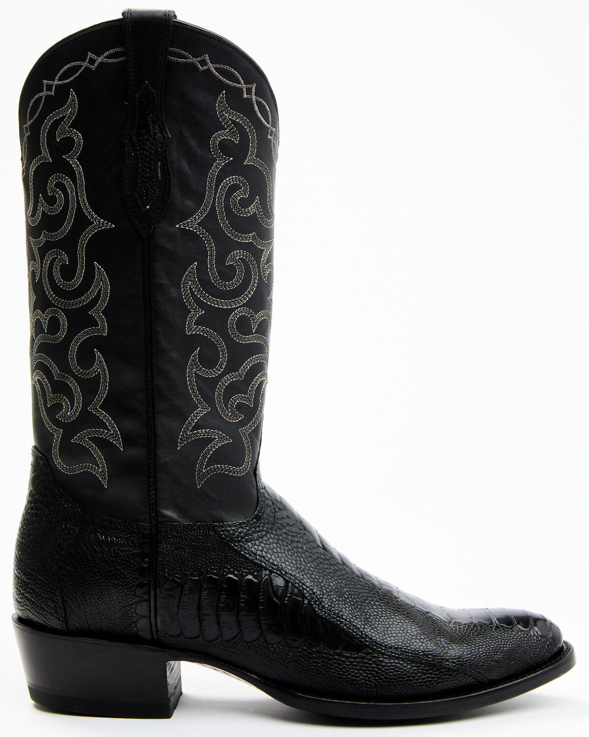 Image #2 - Cody James Men's Exotic Ostrich Leg Western Boots - Round Toe, Black, hi-res