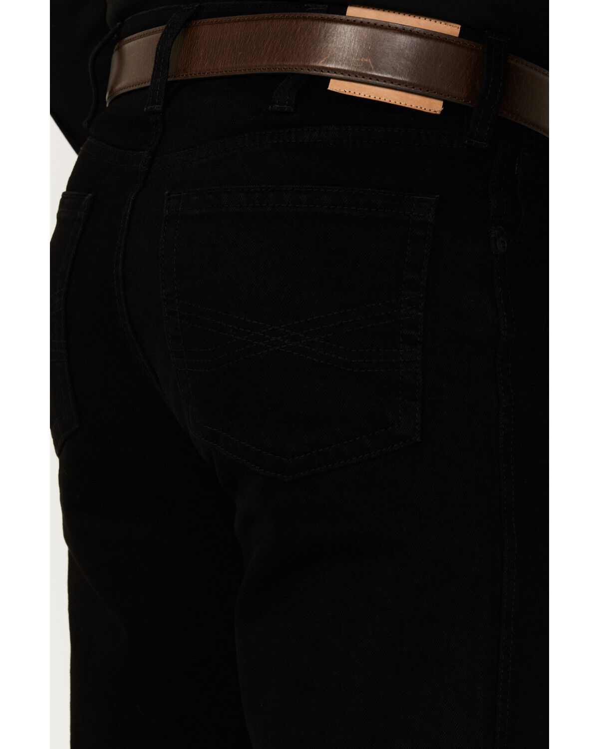Image #4 - Blue Ranchwear Men's Bronson Slim Straight Stretch Denim Jeans, Black, hi-res