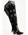 Image #2 - Azalea Wang Women's Nella Over The Knee Embellished Fringe Tall Fashion Boots - Snip Toe, Black, hi-res