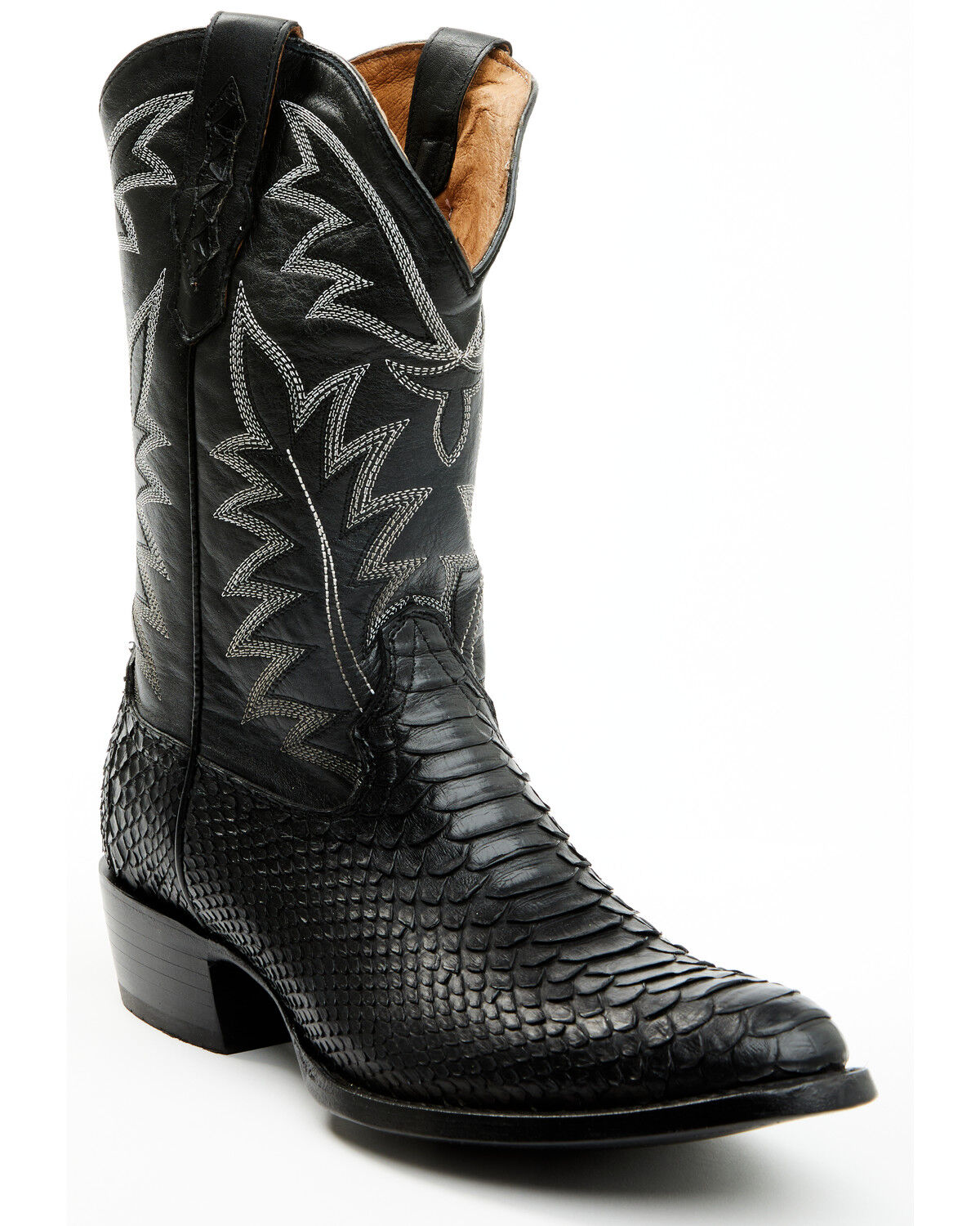 Image #1 - Cody James Men's Exotic Python Western Boots - Round Toe, Black, hi-res