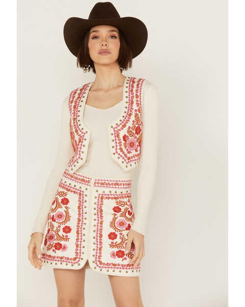 Image #1 - Spell Women's Remi Floral Embroidered Vest , , hi-res