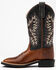 Image #3 - Cody James Boys' Ryder Western Boots - Square Toe, Brown/blue, hi-res