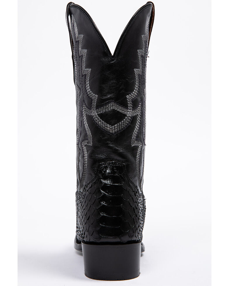 Dan Post Men S Black Python Cowboy Boots Square Toe Sheplers