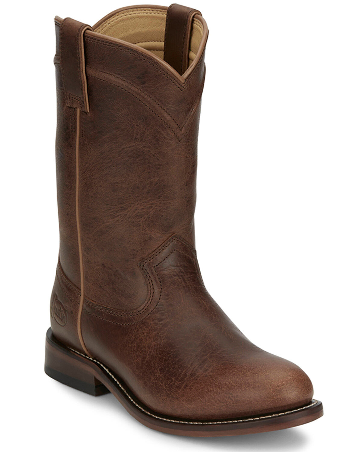 Image #1 - Justin Women's Holland Western Boots - Round Toe, Tan, hi-res