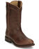 Image #1 - Justin Women's Holland Western Boots - Round Toe, Tan, hi-res