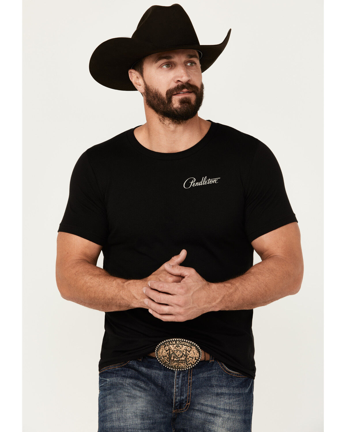 Image #2 - Pendleton Men's Harding Short Sleeve Graphic T-Shirt, Black, hi-res
