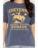Image #3 - Blue Life Women's Cheyenne Rodeo Short Sleeve Graphic Tee, Navy, hi-res