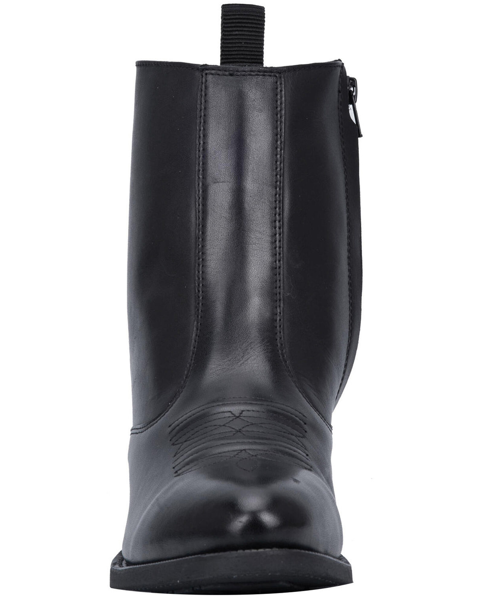 Durango black side zip western boot top