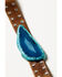 Image #2 - Shyanne Women's Brown Monument Valley Blue Agate Leather Choker Necklace, Brown, hi-res