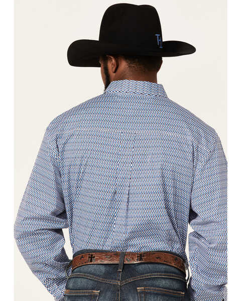 Image #3 - RANK 45® Men's Compete Geo Print Long Sleeve Button Down Western Shirt , Multi, hi-res