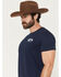 Image #3 - RANK 45&reg; Men's Forged Logo Short Sleeve Graphic T-Shirt, Navy, hi-res