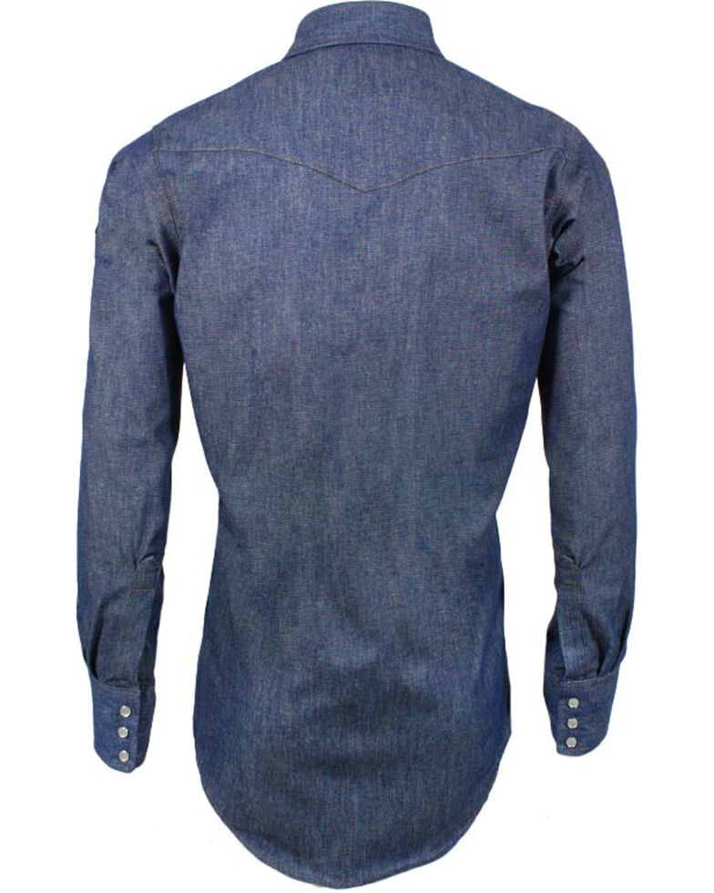 Wrangler Flame Resistant Western Work Shirt - Big , Blue, hi-res