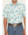 Image #3 - Ely Walker Men's Hawaiian Horse Print Short Sleeve Snap Western Shirt, Cream, hi-res
