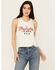 Image #1 - Wrangler Women's Jeans Logo Sleeveless Graphic Tank , White, hi-res